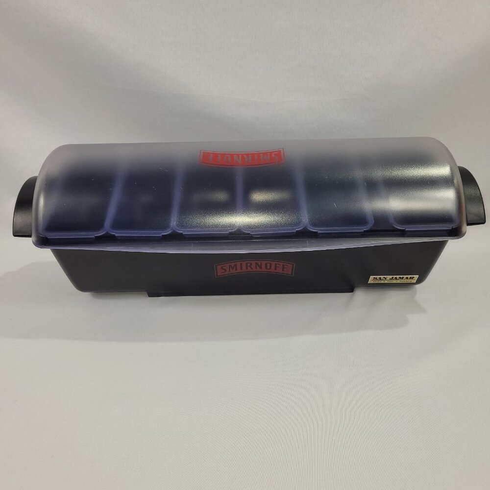 Smirnoff San Jamar Garnish Centre 20" Condiment Caddy Flip-Top Lid Container